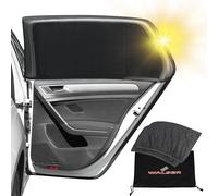 WALSER protezione solare auto, 2 pezzi parasole finestrino laterale, protezione solare universale bambini, copertura UV auto