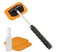 Walser pulitore Parabrezza Auto, pulitore Interno Parabrezza Auto Funzione telescopica 26-42 cm Estensibile, pulitore Parabrezza incl. 2 Panni in Microfibra + flacone Spray