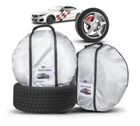 Walser Set di Borse per Pneumatici 2 Pezzi, Robusta Borsa per Pneumatici di Misura M, Protezione per Pneumatici, Borsa Impermeabile 15-16 Pollici