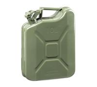 WALSER tanica di benzina in metallo da 10 litri, tanica di gasolio in metallo certificata UN con tappo di sicurezza, tanica di carburante in metallo, tanica di benzina in metallo 30x13x40,5 cm