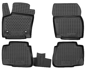 WALSER Tappetini in gomma per auto XTR su misura compatibile con Ford Mondeo 4 2007-2015, Tappetini auto antiscivolo, protezione vano piedi