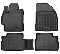 WALSER Tappetini in gomma per auto XTR su misura compatibile con Toyota Auris (E15) 2006-2012, Tappetini auto antiscivolo, protezione vano piedi