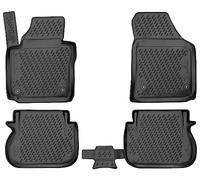 WALSER Tappetini in gomma per auto XTR su misura compatibile con VW Caddy, 2015 - Oggi, Tappetini auto antiscivolo, protezione vano piedi