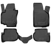 WALSER Tappetini in gomma per auto XTR su misura compatibile con VW Golf Plus, 2004-2013, Tappetini auto antiscivolo, protezione vano piedi