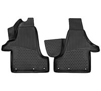 WALSER Tappetini in gomma per auto XTR su misura compatibile con VW Transporter 6 04/2015-Oggi, tappeti auto antiscivolo, protezione vano piedi