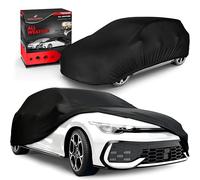 WALSER Telo Copriauto da Esterno All Weather - Telone Auto 100% Impermeabile e Resistente alle Intemperie, Protezione UV, Neve e Gelo, Misura 1, Nero