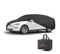 WALSER Telo Copriauto da Interno Elasticizzato Indoor Stretch - Morbido e Antipolvere, Copertura Protettiva per Auto Station Wagon, Protezione Completa in Garage, Misura 6 nero