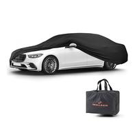 WALSER Telo Copriauto da Interno Elasticizzato Indoor Stretch - Morbido e Antipolvere, Copertura Protettiva per Auto, Protezione Completa in Garage Misura 3 nero