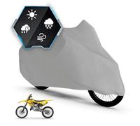 WALSER Telone per moto All Weather L, telone per moto da esterno 100% impermeabile, telone per moto per tutte le stagioni, telone per moto, telone per accessori per moto, argento 250x100x130 cm