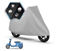 WALSER Telone per moto All Weather S, telone per moto da esterno 100% impermeabile, telone per moto per tutte le stagioni, telone per moto, telone per accessori per moto, argento 185x90x110 cm
