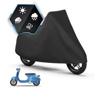 WALSER Telone per moto All Weather S, telone per moto da esterno 100% impermeabile, telone per moto per tutte le stagioni, telone per moto, telone per accessori per moto nero 185x90x110 cm