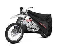 WALSER telone per moto da interno elastico, telone per moto 100% aderente, garage per moto da interno, copertura scooter invernale, telo per moto, accessori per moto nero XL 255x110x135 cm