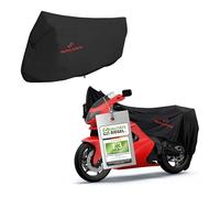 WALSER telone per moto da interno elastico, telone per moto 100% aderente, garage per moto da interno, copertura scooter invernale, telo per moto, accessori per moto nero M 215x95x120 cm