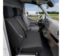WALSER Transporter coprisedili per auto in tessuto compatibile con Ford Transit, Panca doppia divisibile nella parte anteriore (incavo per tavolo)