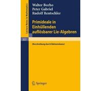 Walter Borho Peter Gabriel Rud Primideale in Einhüllenden auflösbare (Tascabile)
