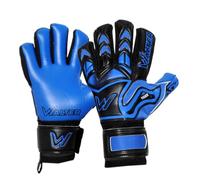 Walter Guanti Portiere Professionale, Calcio, Modello Tiger con Stecche (10, NERO AZZURRO)