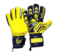 WALTER Guanti Portiere Professionale, calcio, modello Tiger con stecche. (giallo, 6)