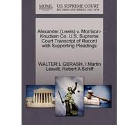 Walter L Gerash Alexander (Lewis) V. Morrison- Knudsen Co. U.S. Supr (Tascabile)