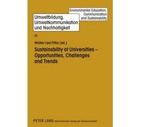 Walter Leal Fil Sustainability at Universities - Opportunitie (Copertina rigida)