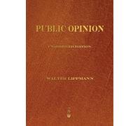 Walter Lippmann Public Opinion (Tascabile)