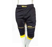 WALTER Pantalone 3/4 da Portiere Modello Panther (Nero-Giallo, L)