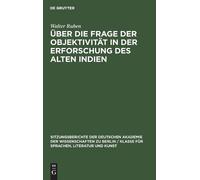 Walter Ruben Über Die Frage Der Objektivität in Der Erforschu (Copertina rigida)