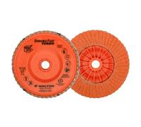Walter Surface Technologies ENDURO-FLEX TURBO DISCO DI MISCELATURA 4-1/2" X 5/8"-11 SPIN-ON, GRIT 80 PK10