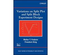 Walter T. Feder Variations on Split Plot and Split Block Exp (Copertina rigida)