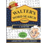 Walters Word Search Series: #5 On The Farm | Word Search Puzzles for Adults and Seniors | Large 7.25in x 9.25in Print Size | Easy and Fun Gift for Puzzle Lovers, Grandparents.