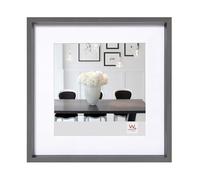 walther design acciaio 40 x 40 cm con passe-partout, cornice in plastica Steel Style ES440D