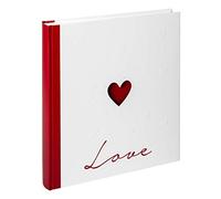 walther design album fotografico bianco 28 x 30,5 cm con copertina ritagliata e goffratura, album di nozze Love UH-159