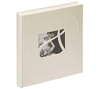 walther design album fotografico bianco 28 x 30,5 cm copertina in lino con ritaglio di copertina, album di nozze Ti amo UH-122