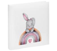 walther design Album fotografico, con stampa di arcobaleno e coniglietto, da 26 x 25 cm