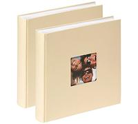 walther design Album Fotografico Crema 30 x 30 cm con Ritaglio di Copertina, Confezione Doppia, Fun FA-208-HD