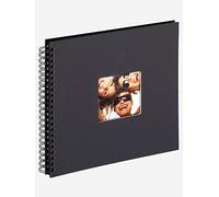 walther design Album Fotografico Nero 30 x 30 cm Album a Spirale con Ritaglio di Copertina, Fun SA-110-B