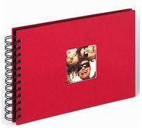walther design Album Fotografico Rosso 23 x 17 cm Album a Spirale con Ritaglio di Copertina, Fun SA-109-R