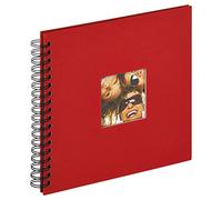 walther design Album Fotografico Rosso 26 x 25 cm Album a Spirale con Ritaglio di Copertina, Fun SA-108-R