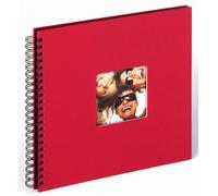 walther design Album Fotografico Rosso 30 x 30 cm Album a Spirale con Ritaglio di Copertina, Fun SA-110-R