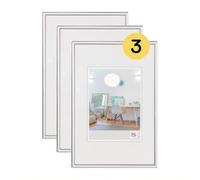 walther design Argento 20 x 30 cm Confezione da 3, Cornice in plastica New Lifestyle KV030S3