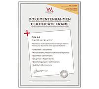 walther design argento 21 x 29,7 cm (DIN A4) con vetro artistico, cornice in plastica New Lifestyle KVX130S