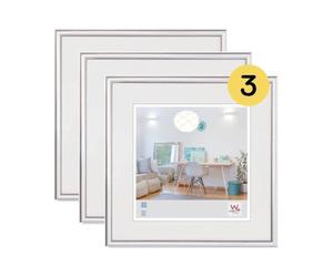 walther design argento 30 x 30 cm confezione da 3, cornice in plastica New Lifestyle KV330S3