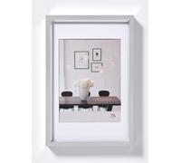 walther design argento 30 x 45 cm con passe-partout, cornice in plastica Steel Style ES045S