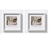 walther design bianca 30 x 30 cm con passe-partout, cornice in legno Stoccolma EA339W (Confezione da 2)