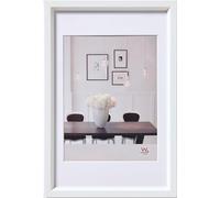 walther design bianca 30 x 45 cm con passe-partout, cornice in plastica Steel Style ES045W