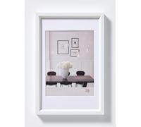 walther design bianca 40 x 50 cm con passe-partout, cornice in plastica Steel Style ES050W