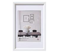 walther design bianca 50 x 70 cm con passe-partout, cornice in plastica Steel Style ES070W