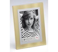 walther design Champagne 10 x 15 cm con Bordo Interno Argento, Cornice Ritratto Luan PY015C