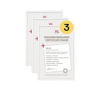 walther design cornice bianca 21 x 29,7 cm (DIN A4) Confezione da 3, nuova cornice in plastica Lifestyle KV130W3