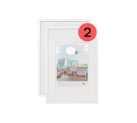 walther design cornice bianca 42 x 59,4 cm (DIN A2) Confezione doppia, nuova cornice in plastica Lifestyle KV426WD