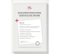 walther design Cornice Bianco Polare 21 x 29,7 cm (DIN A4) Cornice Portadocumenti Peppers Cornice in Legno BP130V